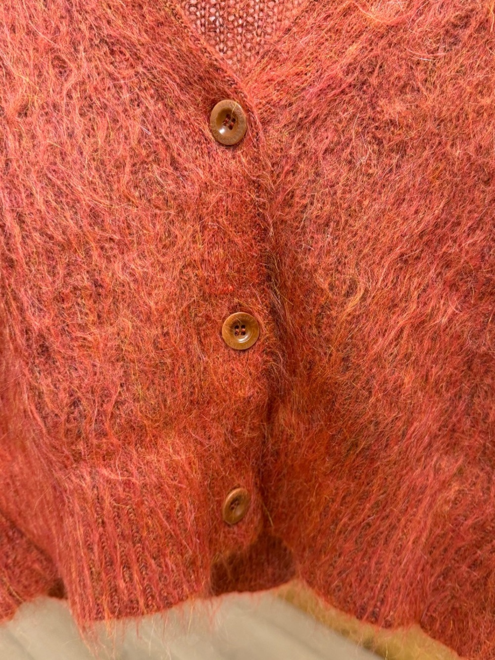 Allsaints Wick Brushed Italian Mohair Cardigan XS - Picture 3 of 10